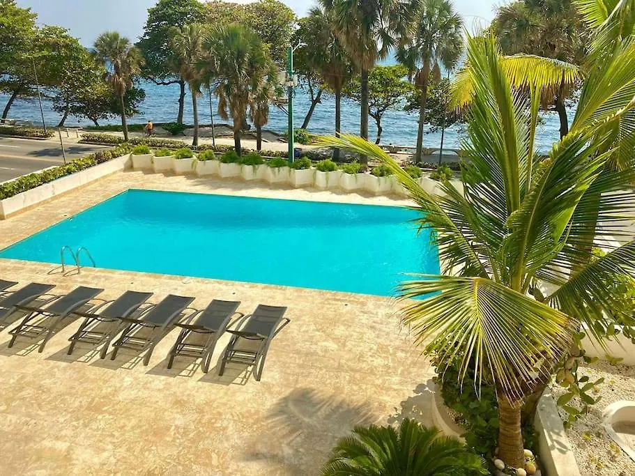 산토도밍고 Luxury Ph Oceanfront, With Pool, Free Pkg And Wifi 아파트